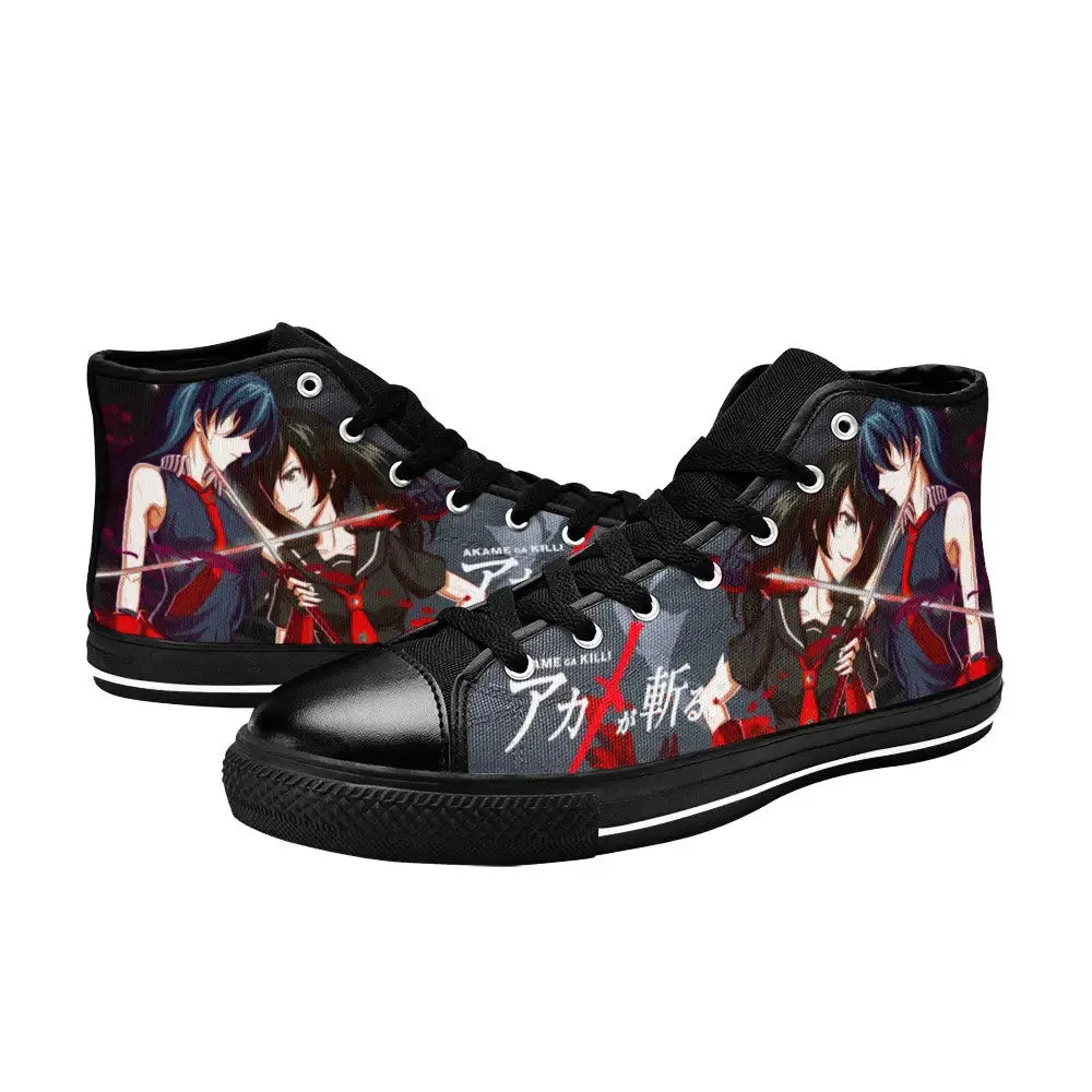 Akame ga Kill Kurome Shoes High Tops Sneakers for Kids and Adults