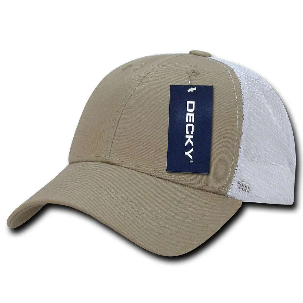 Decky Low Crown Mesh Golf 6 Panel Pre Curved Bill Dad Caps Hats