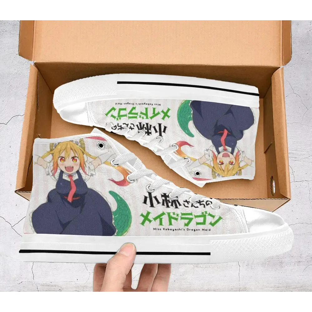 Miss Kobayashi Dragon Maid Shoes High Top Sneakers for Kids and Adults