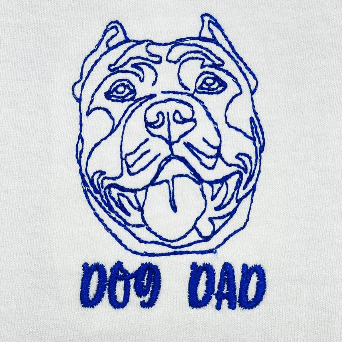 Personalized Pitbull Dog Dad Embroidered Collar Shirt, Custom Shirt with Dog Name, Best Gifts for Pitbull Lovers