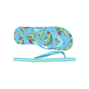 Plakkie Dinosaur Blue Kids Flip Flops