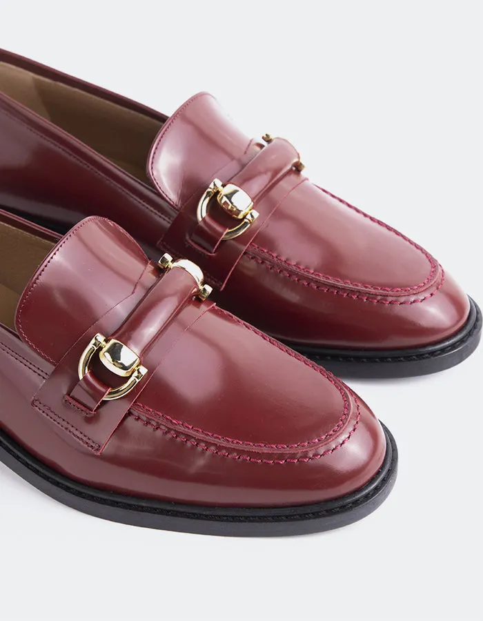 Prato Burgundy Leather