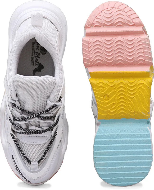 SHOE BLATE Casuals For Women (White , 7)