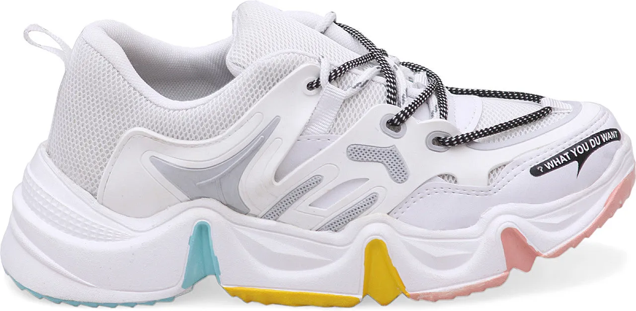 SHOE BLATE Casuals For Women (White , 7)