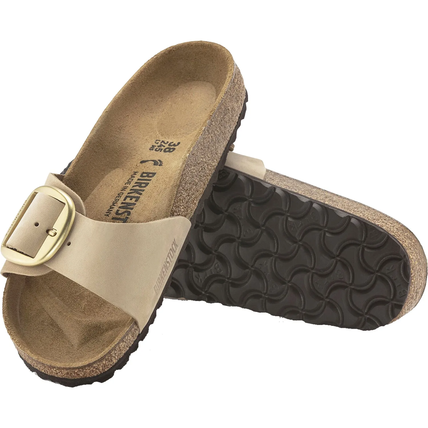 Women's Birkenstock Madrid Big Buckle Sandcastle Nubuck