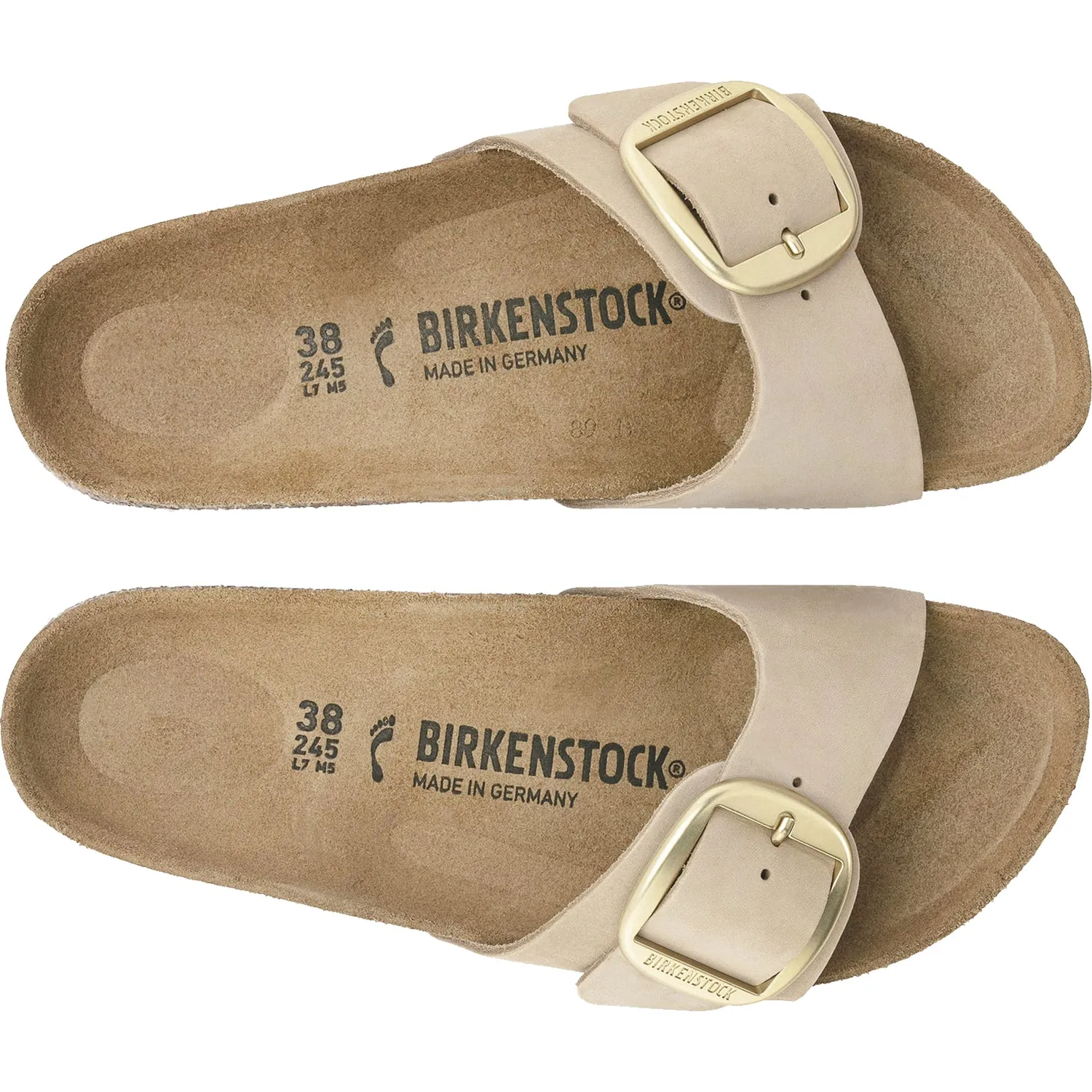 Women's Birkenstock Madrid Big Buckle Sandcastle Nubuck